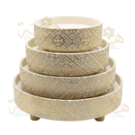 Coffrets Déco Luxe avec Piétement en Bois – Set de 4